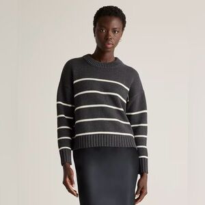 Quince Navy and White Striped Sweater